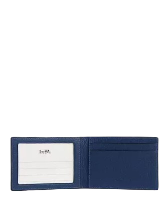 Coach Compact Billfold Wallet Deep Blue