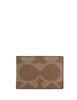 Coach Compact Billfold Wallet In Blocked Signature Canvas Sand Tan