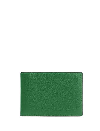 Coach Compact Billfold Wallet Kelly Green