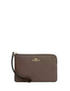 Coach Corner Zip Wristlet Dark Stone