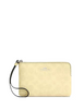 Coach Corner Zip Wristlet In Signature Canvas Hay
