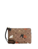 Coach Corner Zip Wristlet In Signature Canvas With Halloween Print