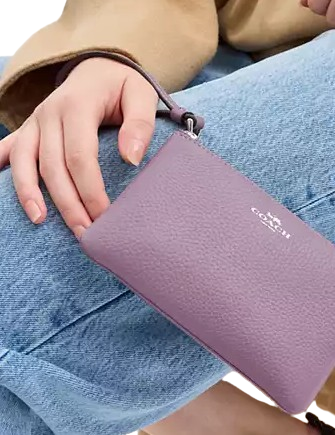 Coach Corner Zip Wristlet Jasmine