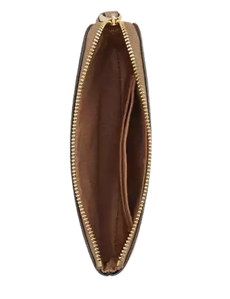 Coach Corner Zip Wristlet Taupe