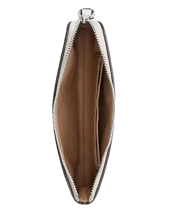 Coach Corner Zip Wristlet With Butterfly Print Chalk