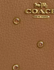 Coach Corner Zip Wristlet With Crystal Honey Brown
