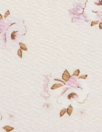 Coach Corner Zip Wristlet With Floral Print Chalk