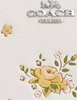Coach Corner Zip Wristlet With Floral Print Chalk
