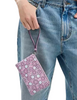 Coach Corner Zip Wristlet With Floral Print Lily