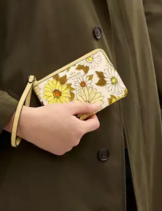 Coach Corner Zip Wristlet With Floral Print | Brixton Baker Coach Corner Zip Wristlet With Floral Print | Brixton Baker