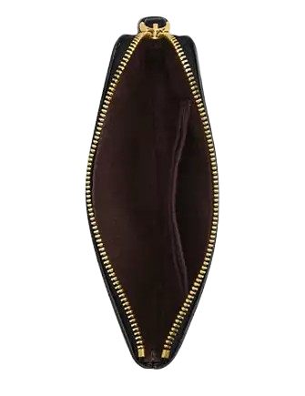 Coach Corner Zip Wristlet With Rivets Black