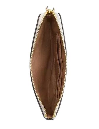 Coach Corner Zip Wristlet With Sketch Print Chalk