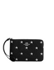 Coach Corner Zip Wristlet With Star Print Black