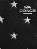 Coach Corner Zip Wristlet With Star Print Black