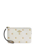 Coach Corner Zip Wristlet With Star Print Chalk