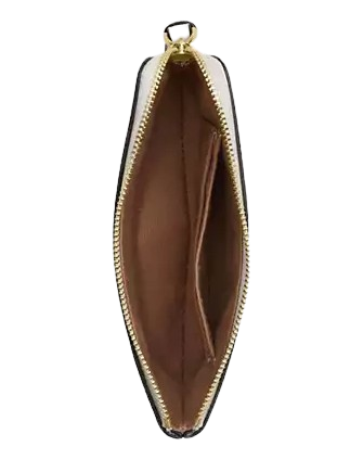 Coach Corner Zip Wristlet With Star Print Chalk