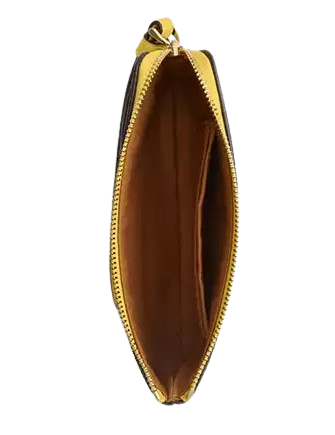 Coach Corner Zip Wristlet Yellow