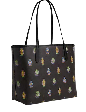 Coach Cosmic Coach City Tote Bag In Signature Canvas With Robot Coach Cosmic Coach City Tote Bag In Signature Canvas With Robot