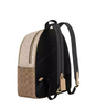 Coach Court Backpack In Blocked Signature Canvas Sand Tan