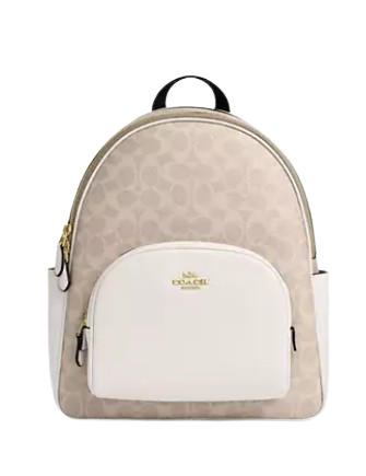 Coach Court Backpack In Signature Canvas Sand Chalk