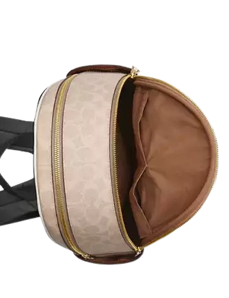 Coach Court Backpack In Signature Canvas Sand Chalk
