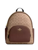 Coach Court Backpack In Signature Canvas Tan Brown