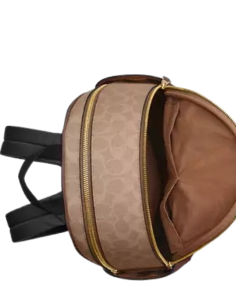 Coach Court Backpack In Signature Canvas Tan Brown