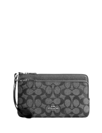 Coach gunmetal wallet new arrivals