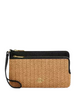 Coach Double Zip Wallet Toast Black