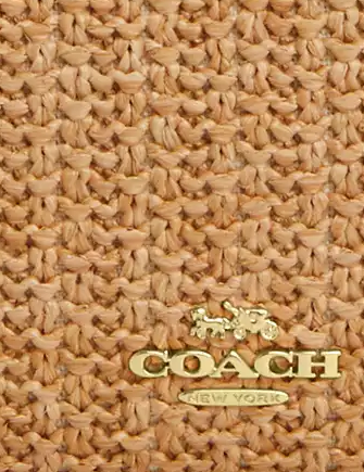 Coach Double Zip Wallet Toast Black