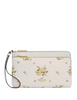 Coach Double Zip Wallet With Floral Print Chalk