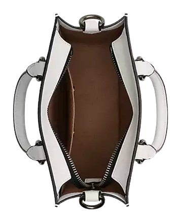 Coach Dylan Tote Bag In Signature Canvas With Varsity Stripe Chalk