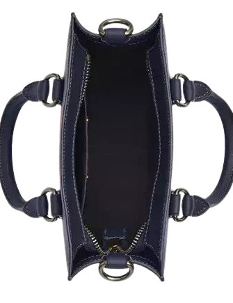 Coach Dylan Tote Bag In Signature Canvas With Varsity Stripe Midnight Navy