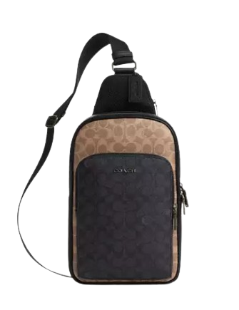 COACH イーサンパック Coach Ethan Pack In Blocked Signature Canvas | Brixton Baker
