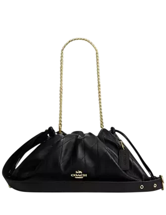coach faye backpack black Coach Faye Large Shoulder Bag With Quilting
