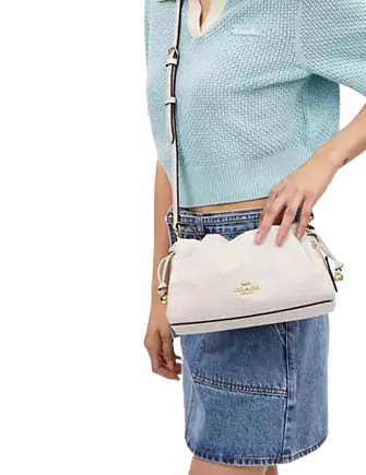 Coach Faye Shoulder Bag With Ruching Chalk