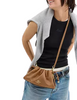 Coach Faye Shoulder Bag With Ruching Honey Brown
