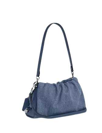 Coach Faye Shoulder Bag With Ruching Indigo