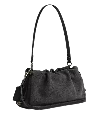 Coach Faye Shoulder Bag With Ruching Washed Grey