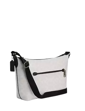Coach Finn Crossbody Bag In Signature Canvas Chalk Black