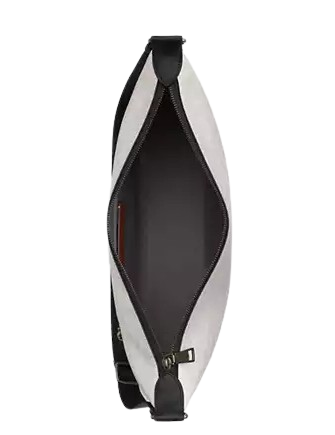 Coach Finn Crossbody Bag In Signature Canvas Chalk Black