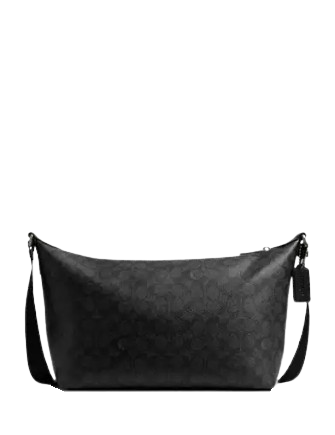 Coach Finn Crossbody Bag In Signature Canvas Charcoal Black