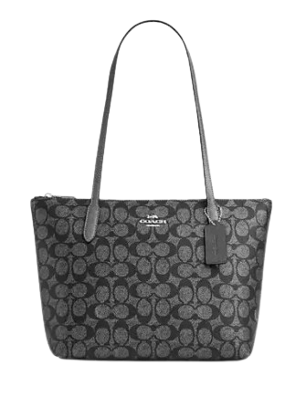 Coach Fiona Zip Tote Bag In Signature Canvas Brixton Baker