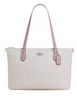 Coach Gallery Tote Bag In Signature Canvas Chalk Carnation