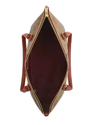 Coach Gallery Tote Bag In Signature Canvas With Stripe Print Tan