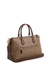 Coach Georgia Satchel Bag In Signature Canvas Tan Brown