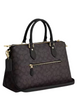 Coach Georgia Satchel Bag In Signature Canvas Walnut Black