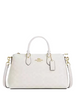 Coach Georgia Satchel Bag In Signature Canvas White Chalk