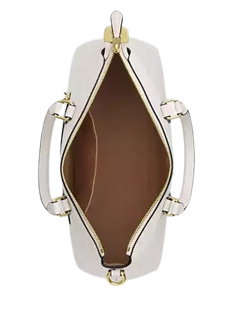 Coach Georgia Satchel Bag In Signature Canvas White Chalk