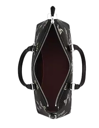 Coach Georgia Stachel Bag With Bow Print  Black